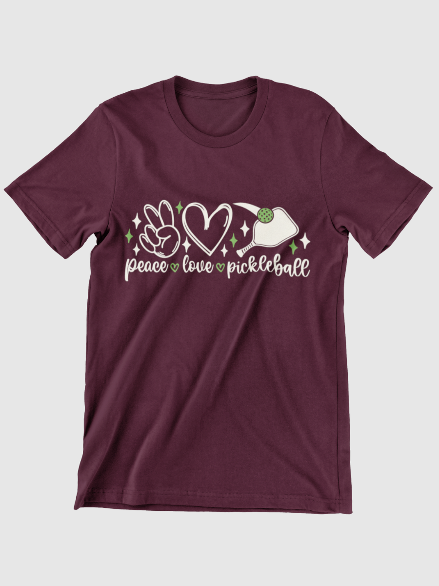 Pickleball Peace&Love Graphic T-shirt