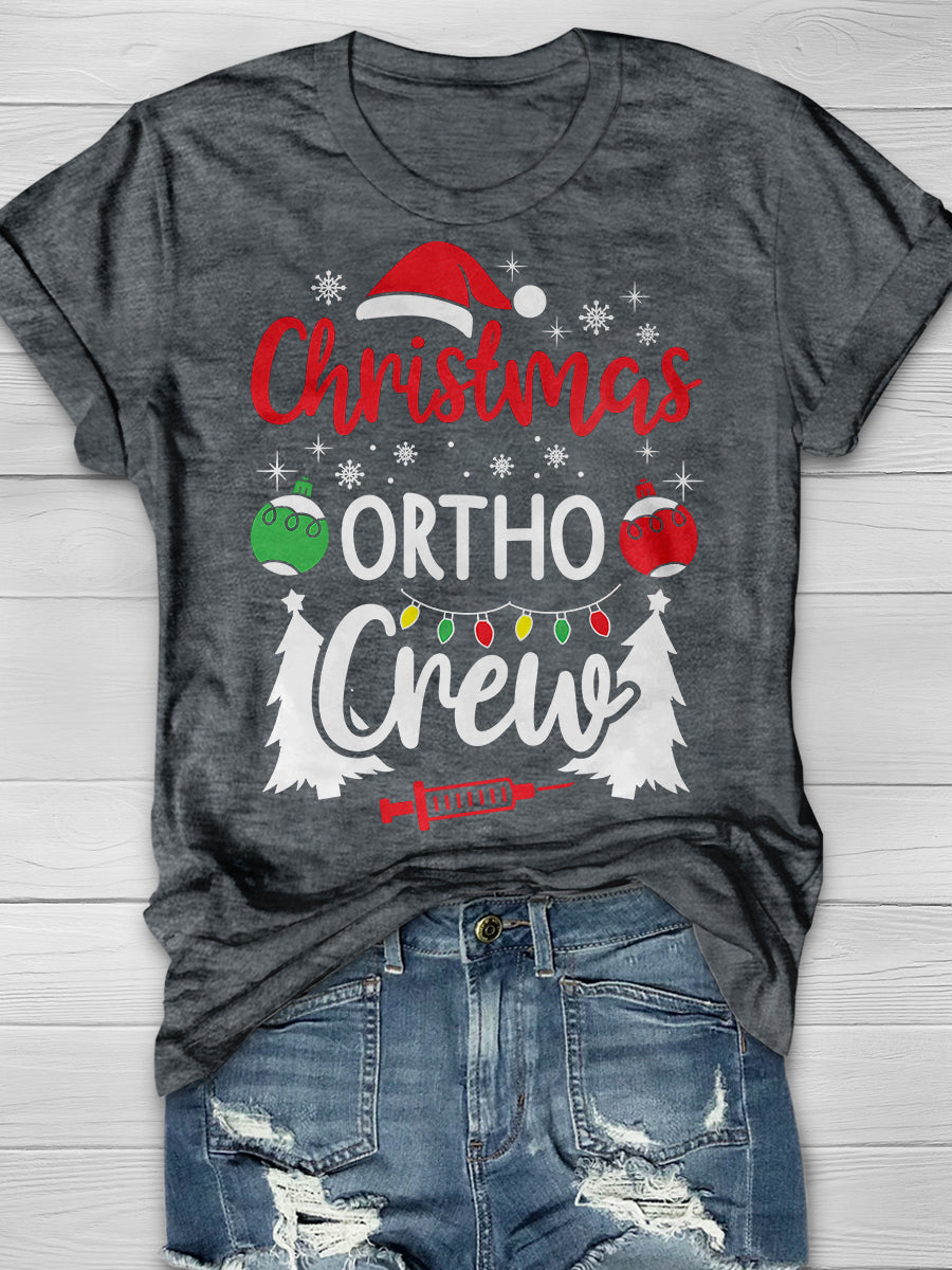 Christmas Ortho Crew Print Short Sleeve T-shirt