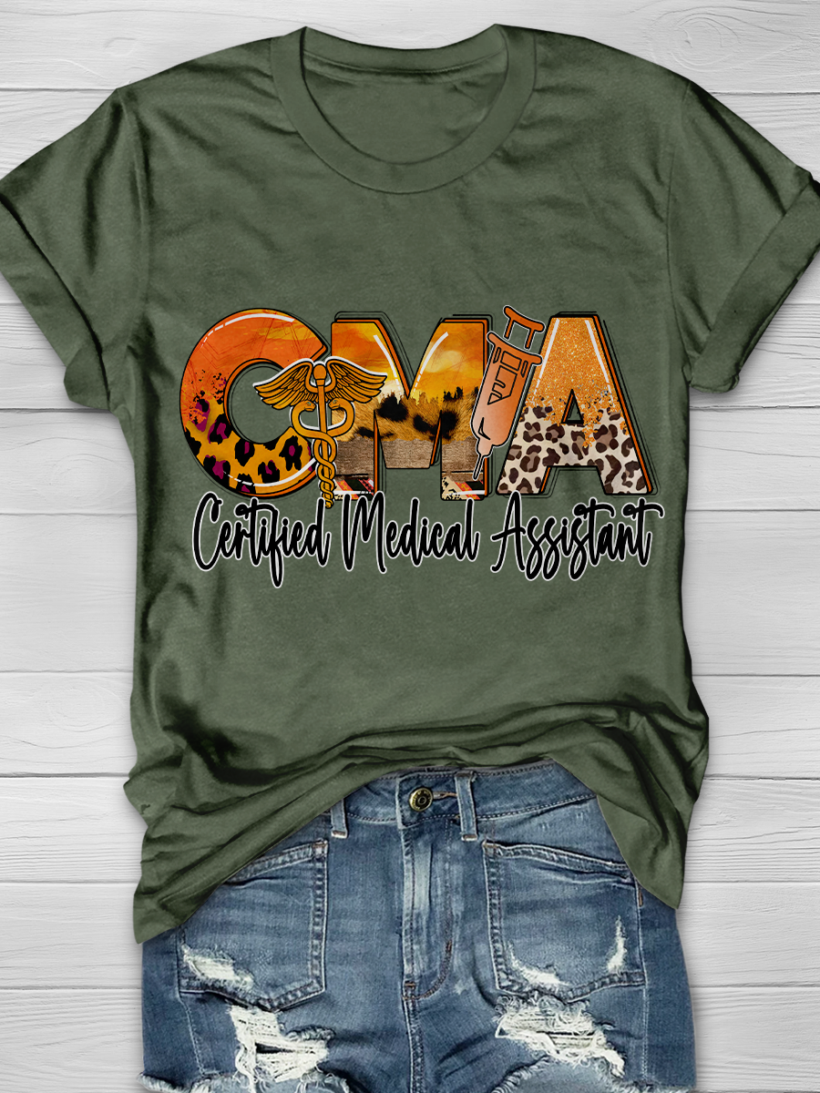CMA Certified Medical Assistant Graphic T-shirts
