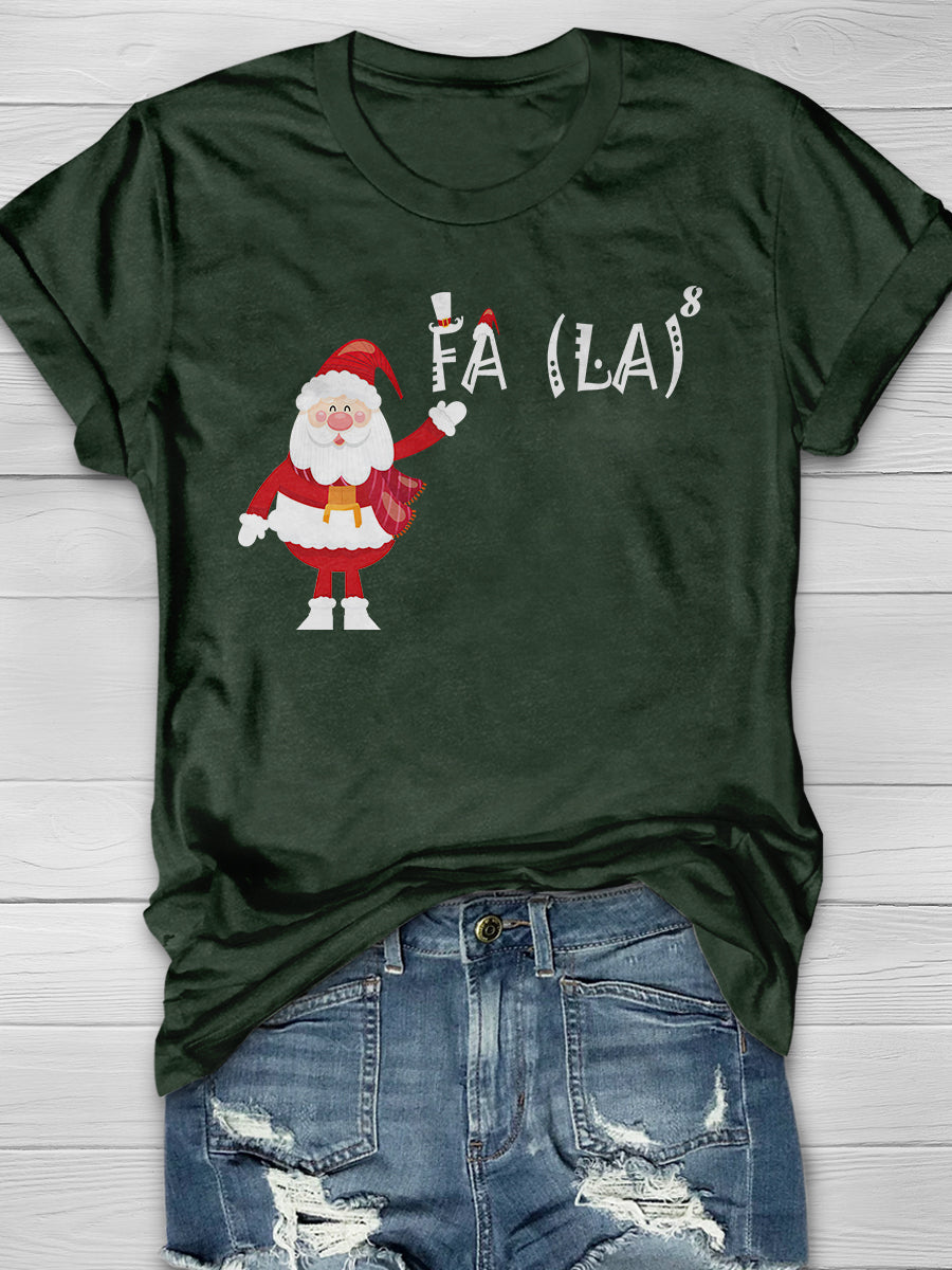 Math Nerd Christmas - Fa la la la Print Graphic T-shirts