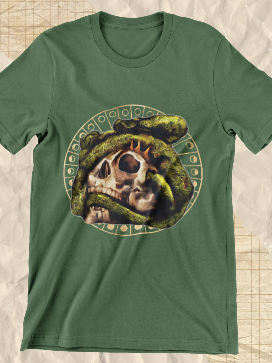 Dark Academia Old Skull Graphic T-shirt