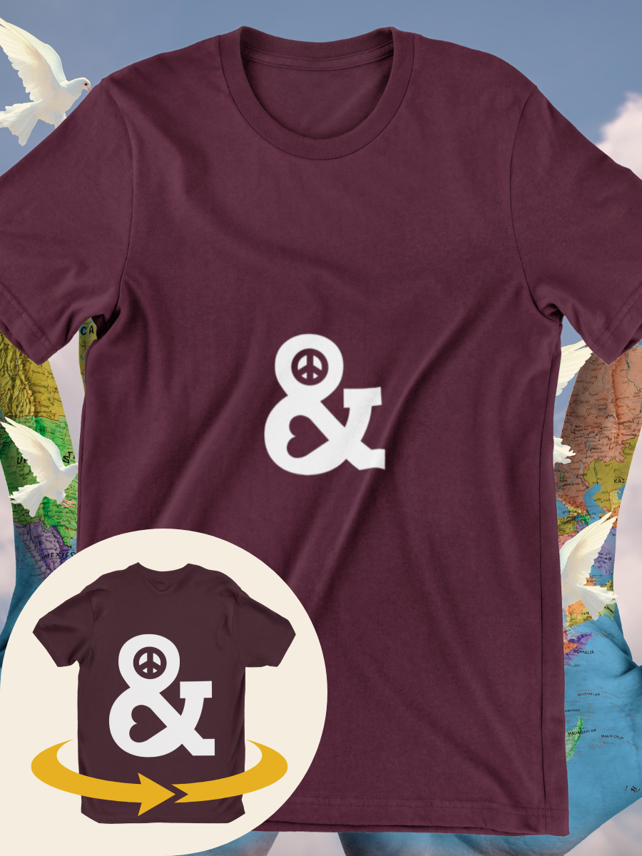 Peace& Love Sign Graphic T-shirts