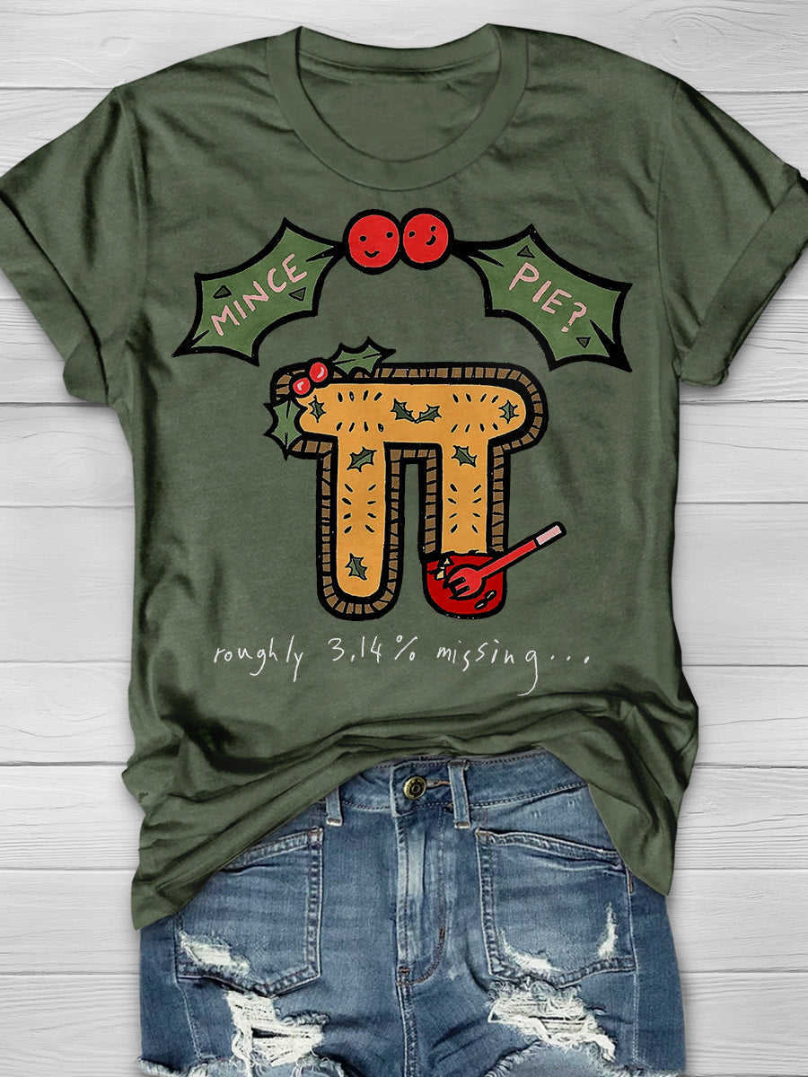 Christmas Mince π Print Graphic T-shirts