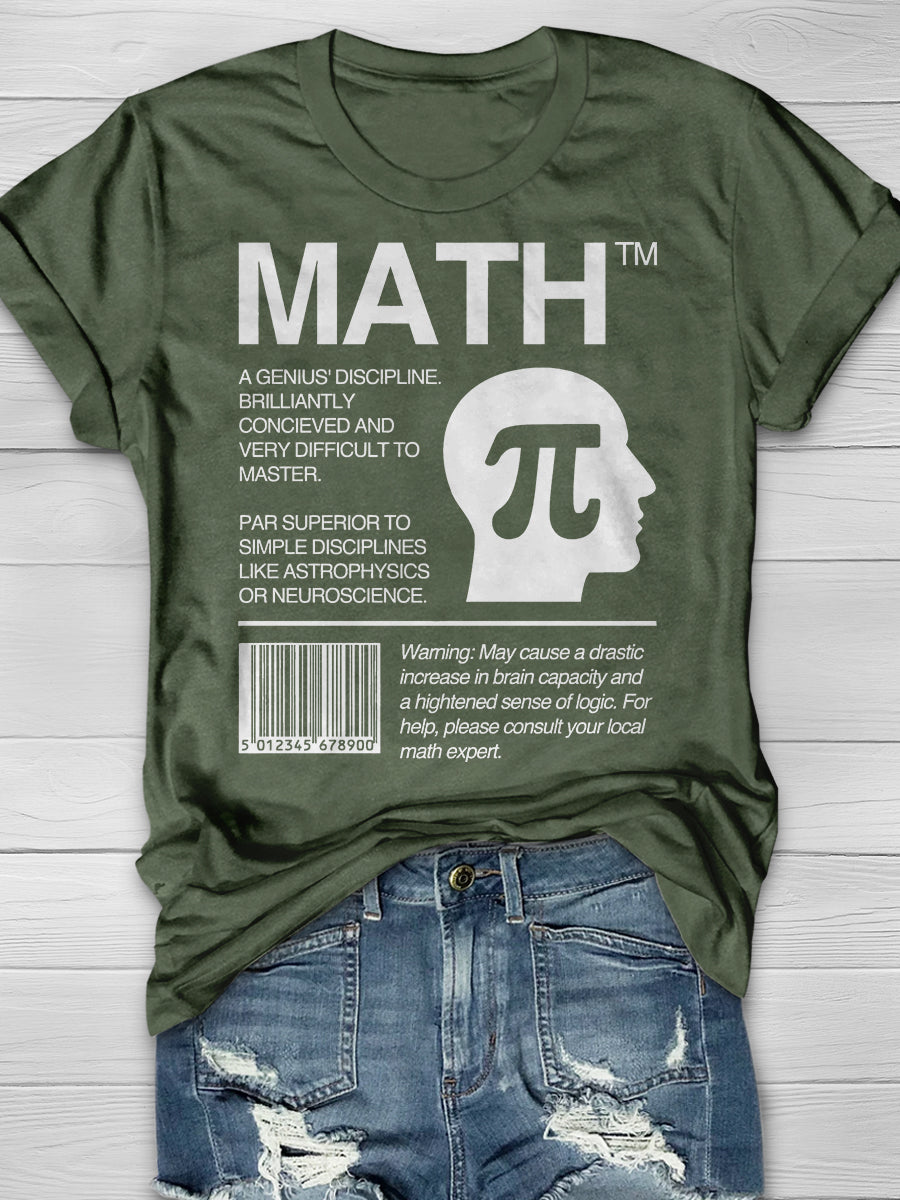 Math Package - Math Teacher Print Graphic T-shirts