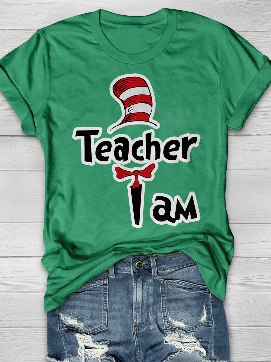 I Am Teacher Print Graphic T-shirts