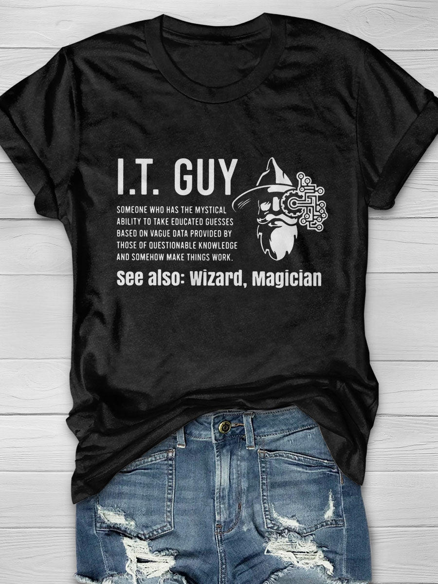 I.T. Guy Print Short Sleeve T-shirt