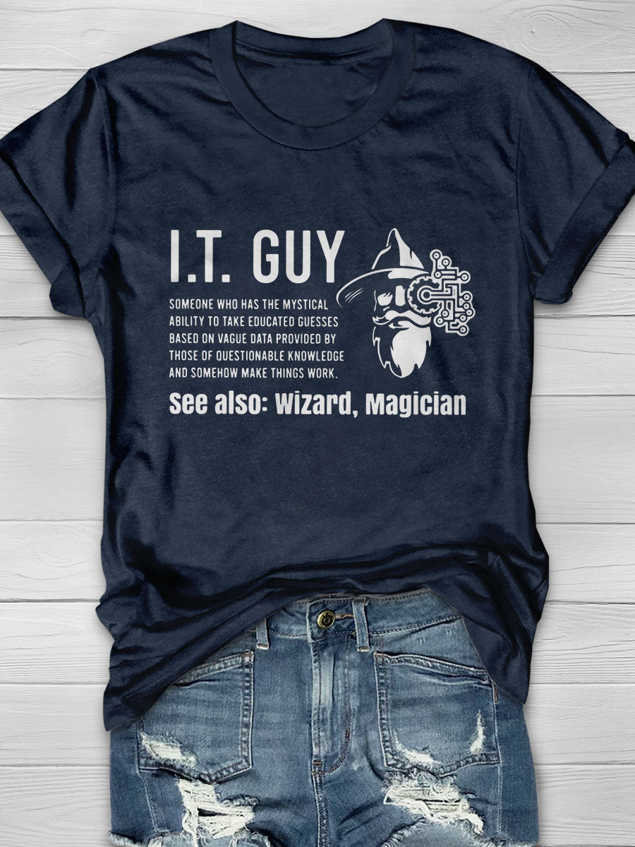 I.T. Guy Print Short Sleeve T-shirt