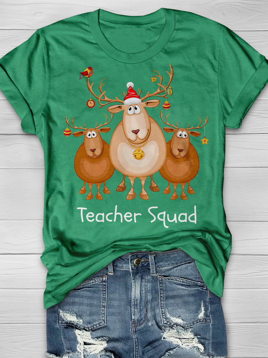 Teacher Squad Print Graphic T-shirts