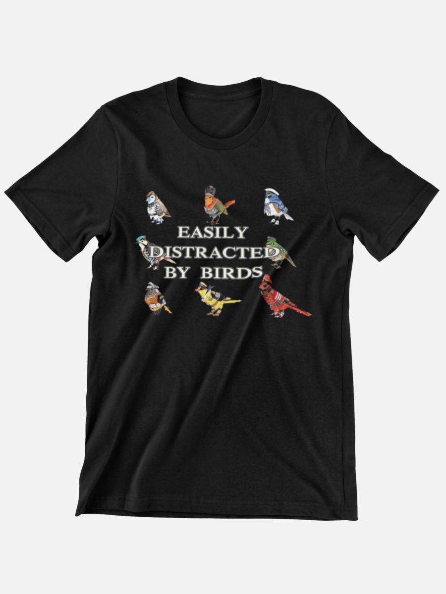 Easily Distracted By Birds Graphic T-shirt