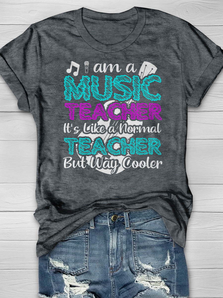 I am a Music Teacher Print Graphic T-shirts