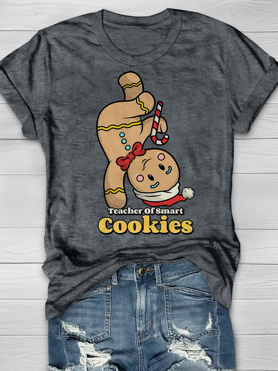 Teacher Of Smart Cookies Print Graphic T-shirts