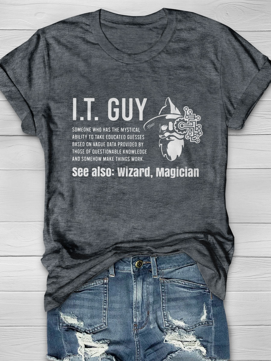 I.T. Guy Print Short Sleeve T-shirt