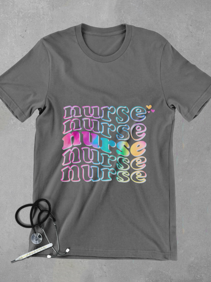 Tie-dye Nurse Graphic T-shirt