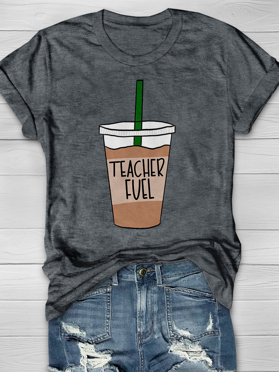 Teacher Fuel (Coffee) Print Graphic T-shirts