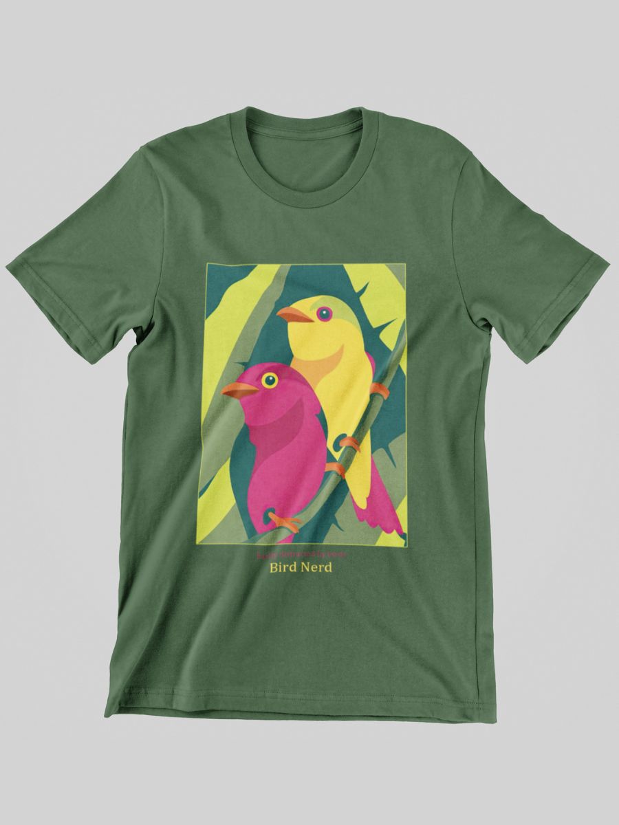 Two Birds Sitting on a Branch Graphic T-shirt