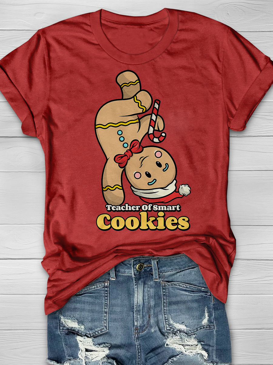 Teacher Of Smart Cookies Print Graphic T-shirts