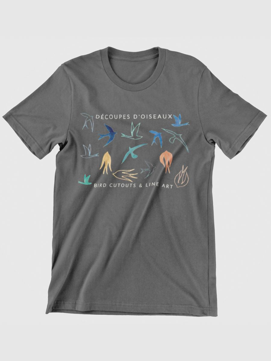 Bird Lover Bird Cutouts & Line Art Graphic T-shirt