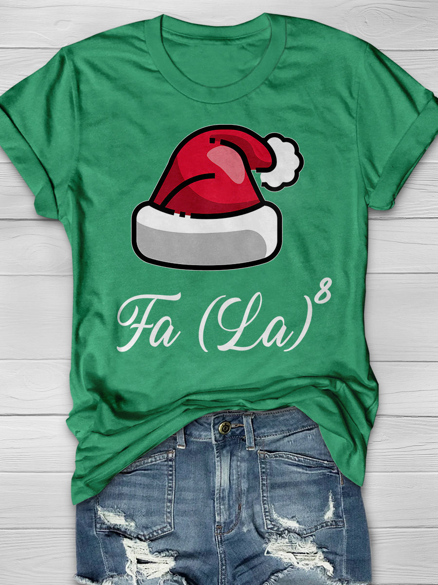 Fa La La La La... Math Teacher Christmas Print Graphic T-shirts