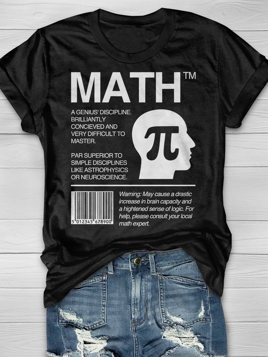 Math Package - Math Teacher Print Graphic T-shirts
