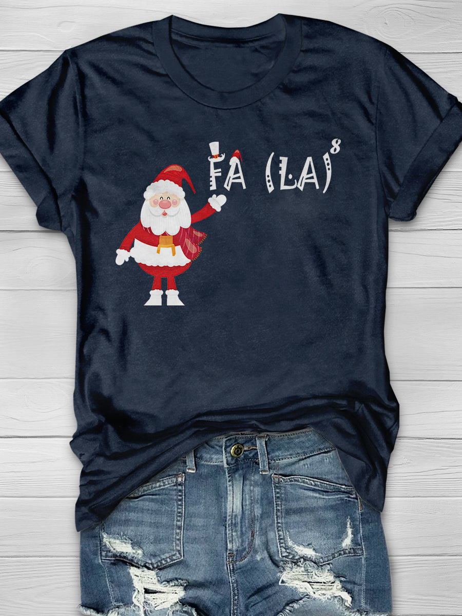 Math Nerd Christmas - Fa la la la Print Graphic T-shirts