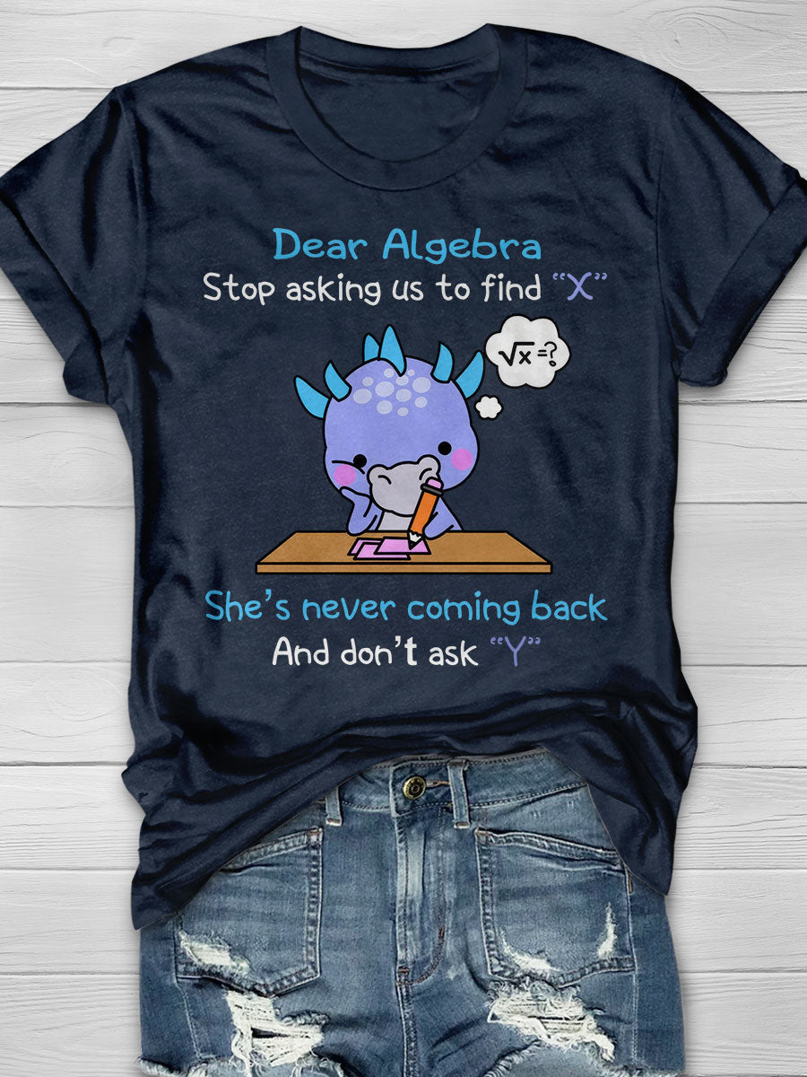 Funny Graphic Problem Teachers Print Short Sleeve T-shirt