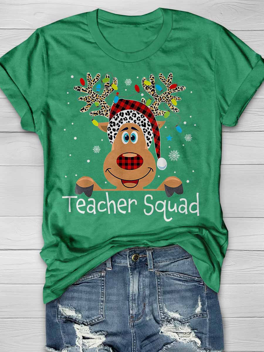 Teacher Squad Print Graphic T-shirts