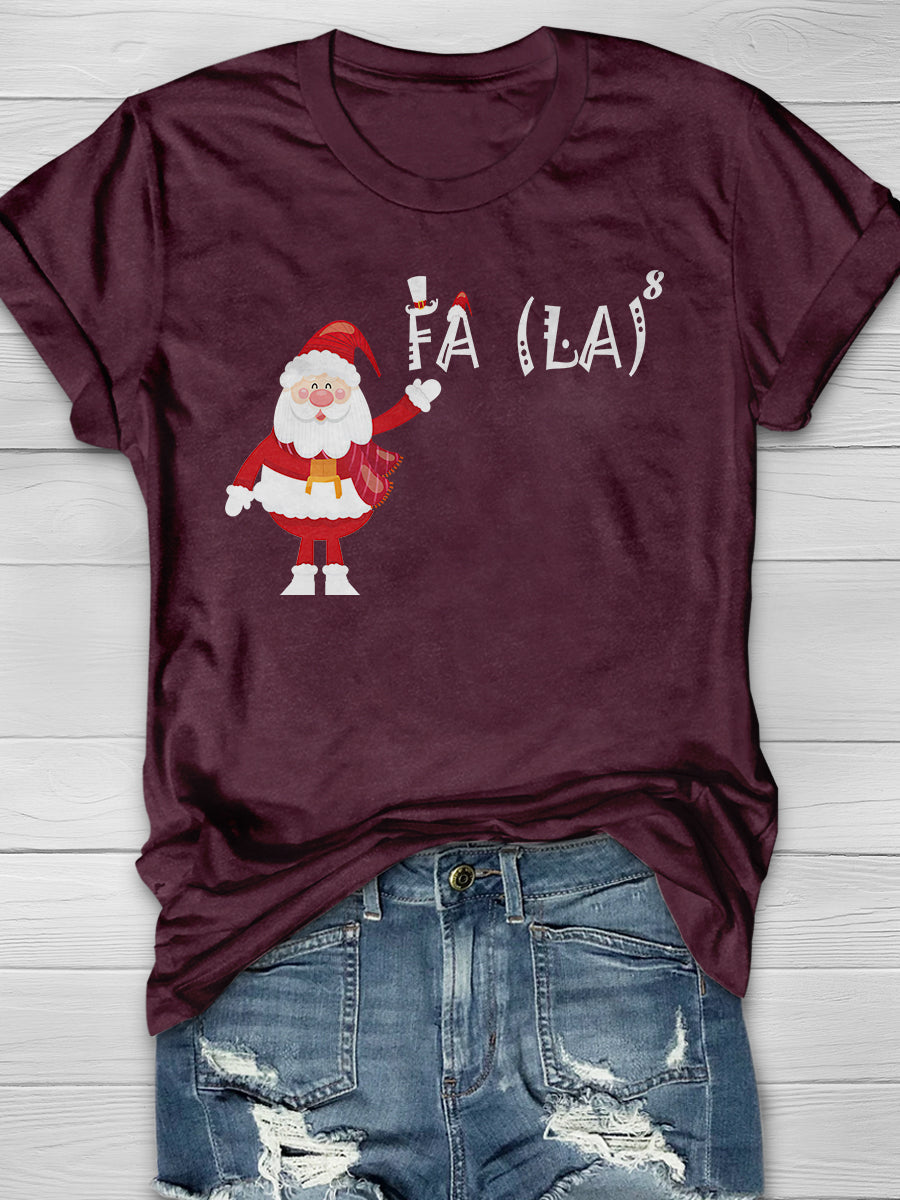 Math Nerd Christmas - Fa la la la Print Graphic T-shirts