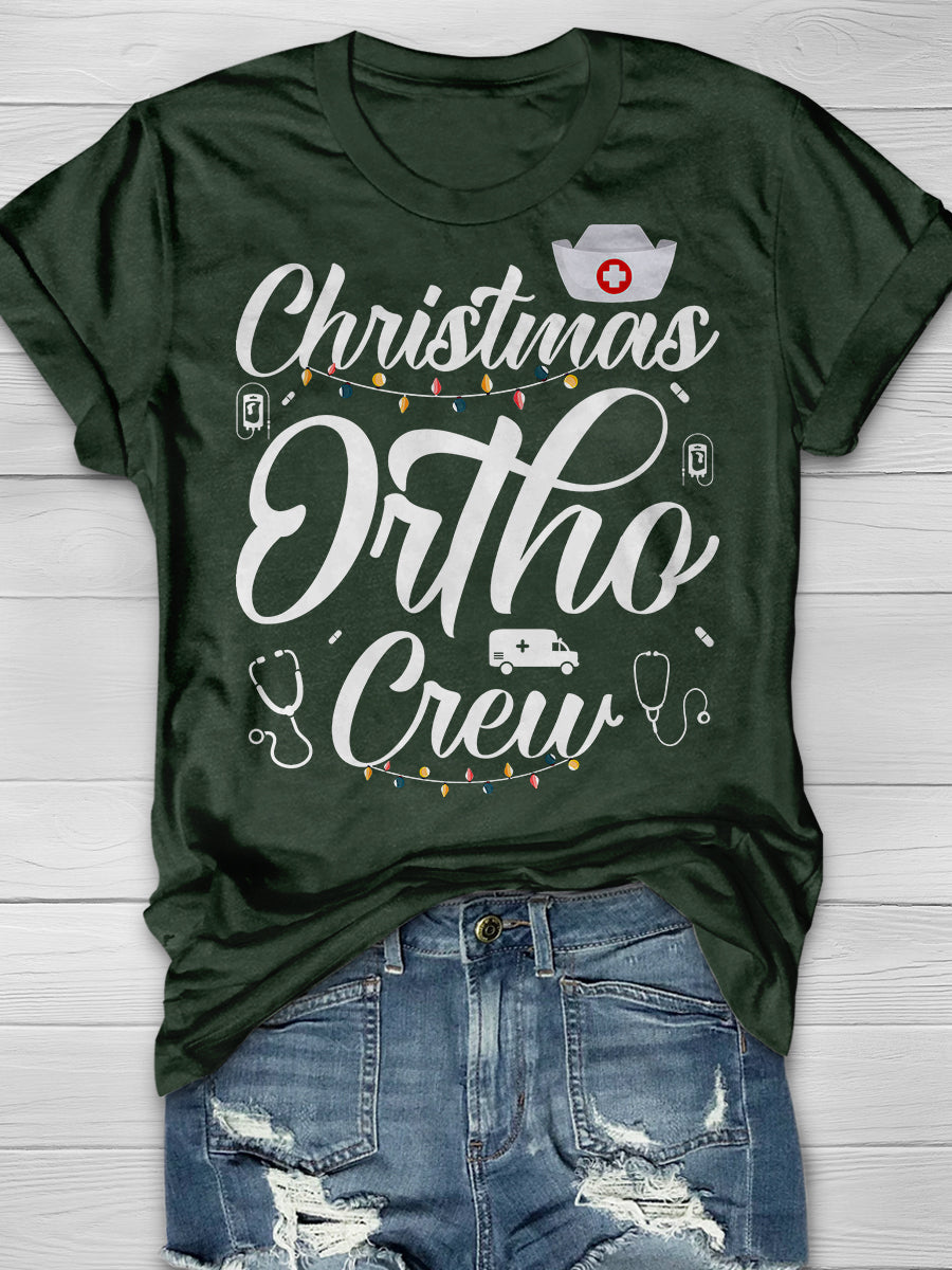 Christmas Ortho Crew Print Short Sleeve T-shirt
