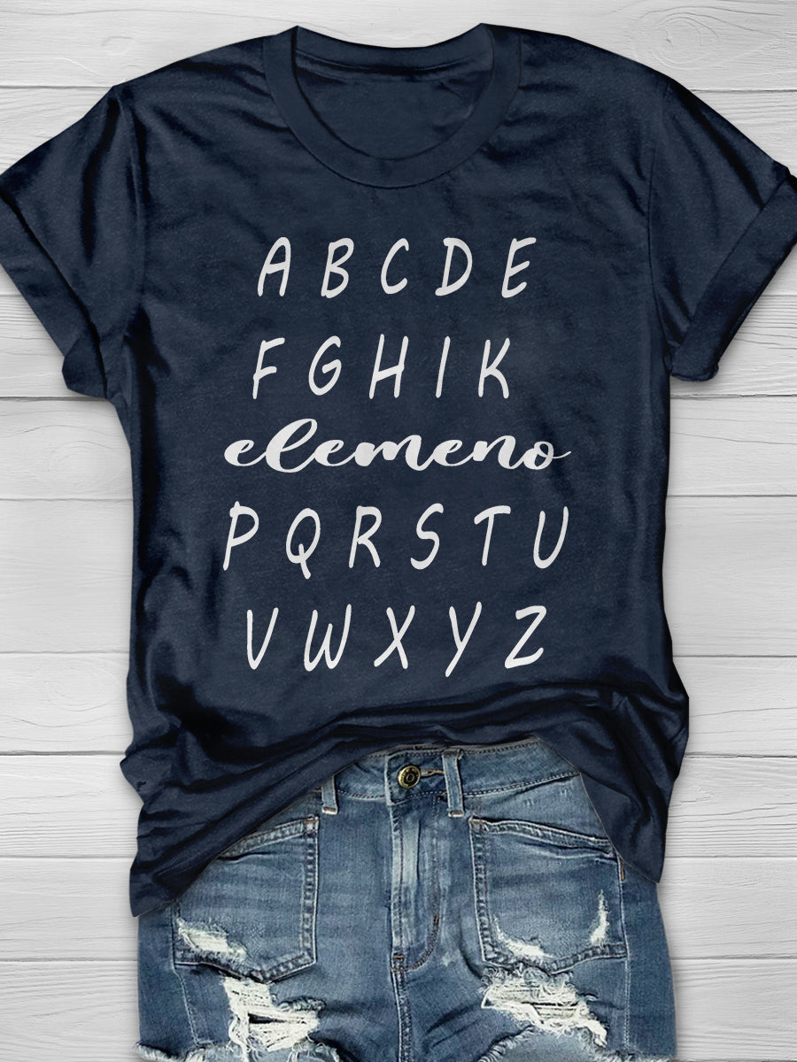 Funny Teacher Print Graphic T-shirts