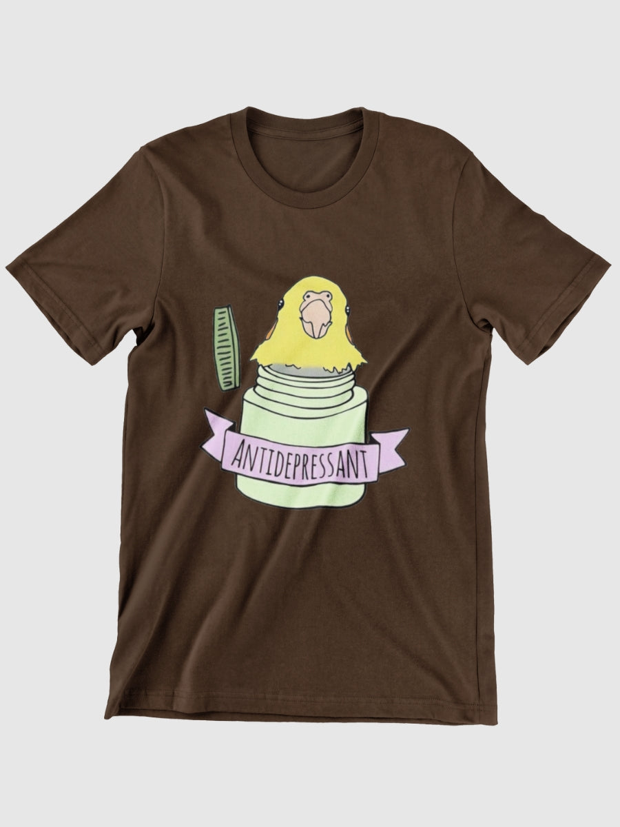 Antidepressant Bird Graphic T-shirt