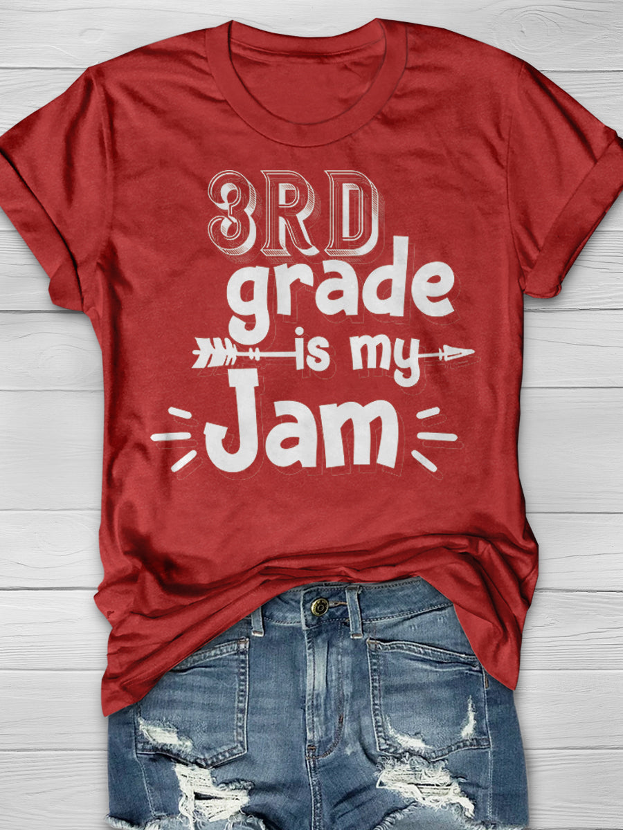 3RD Grade Is My Jam Print Graphic T-shirts