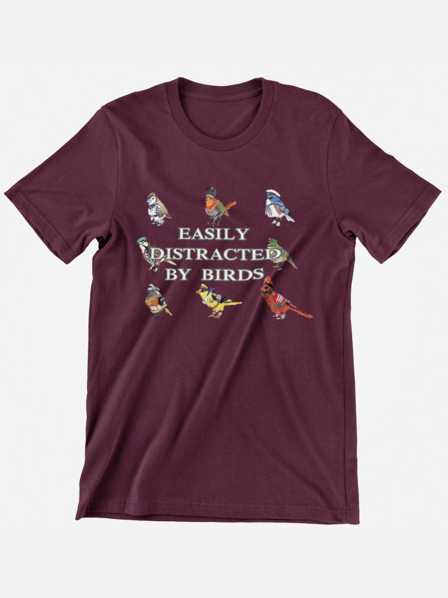 Easily Distracted By Birds Graphic T-shirt