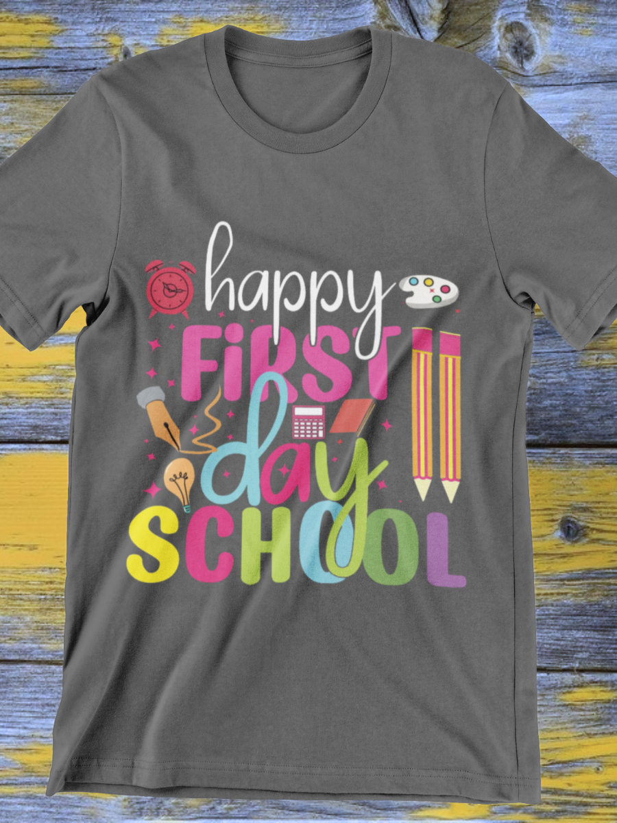 Teacher Happy First Day Of School Graphic T-shirt