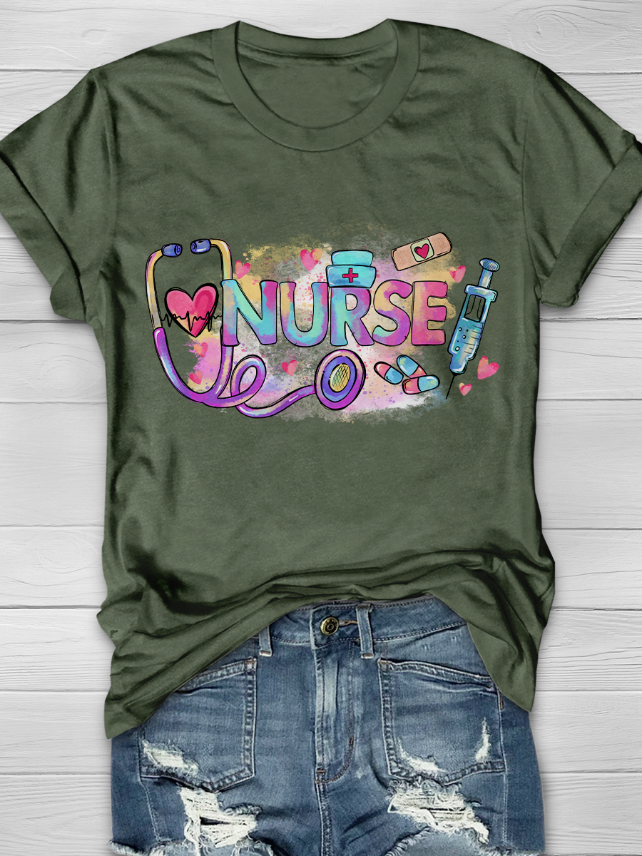 Nurse Stethoscope Graphic T-shirts