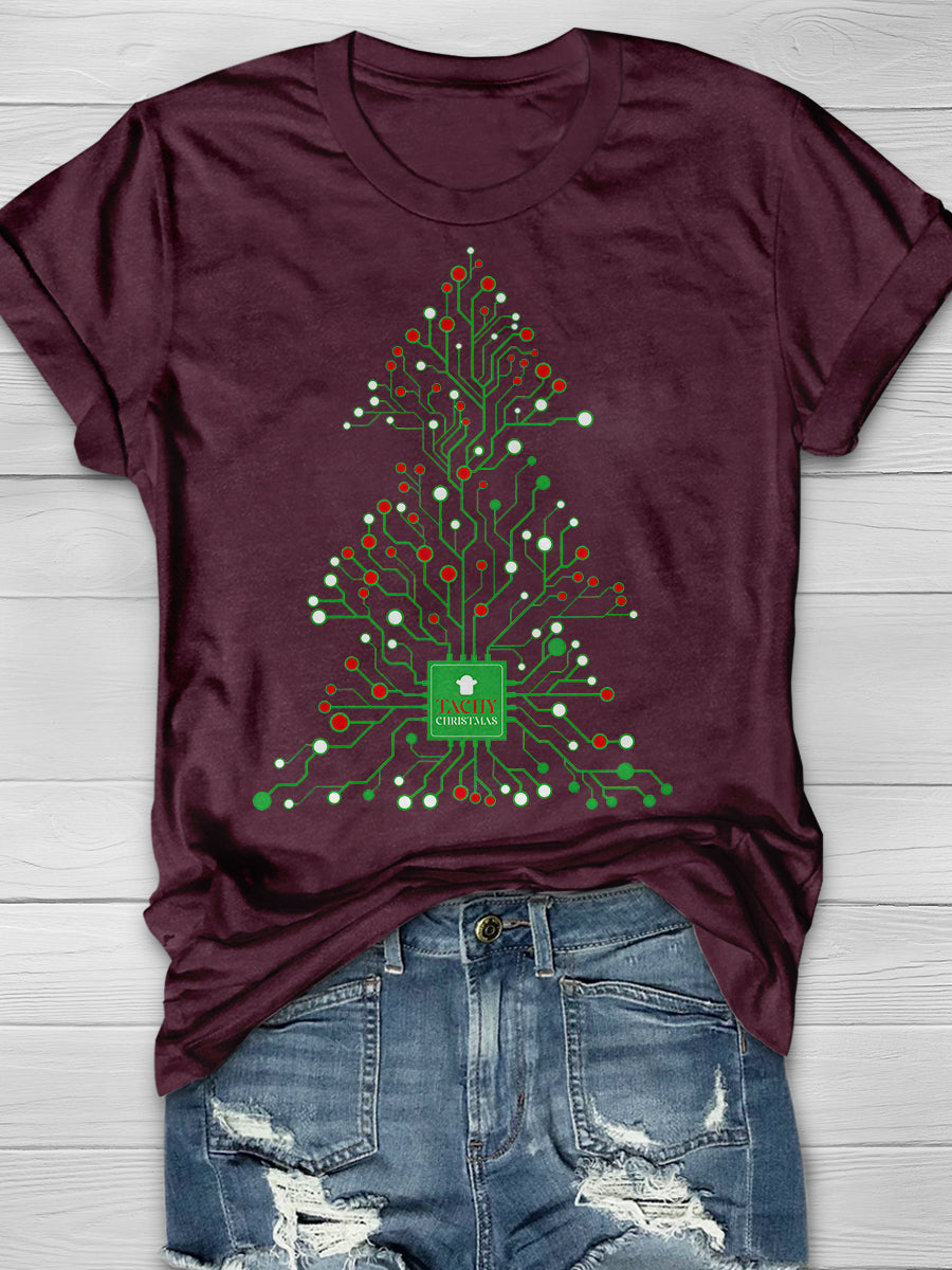 The Techy Christmas Print Graphic T-shirts