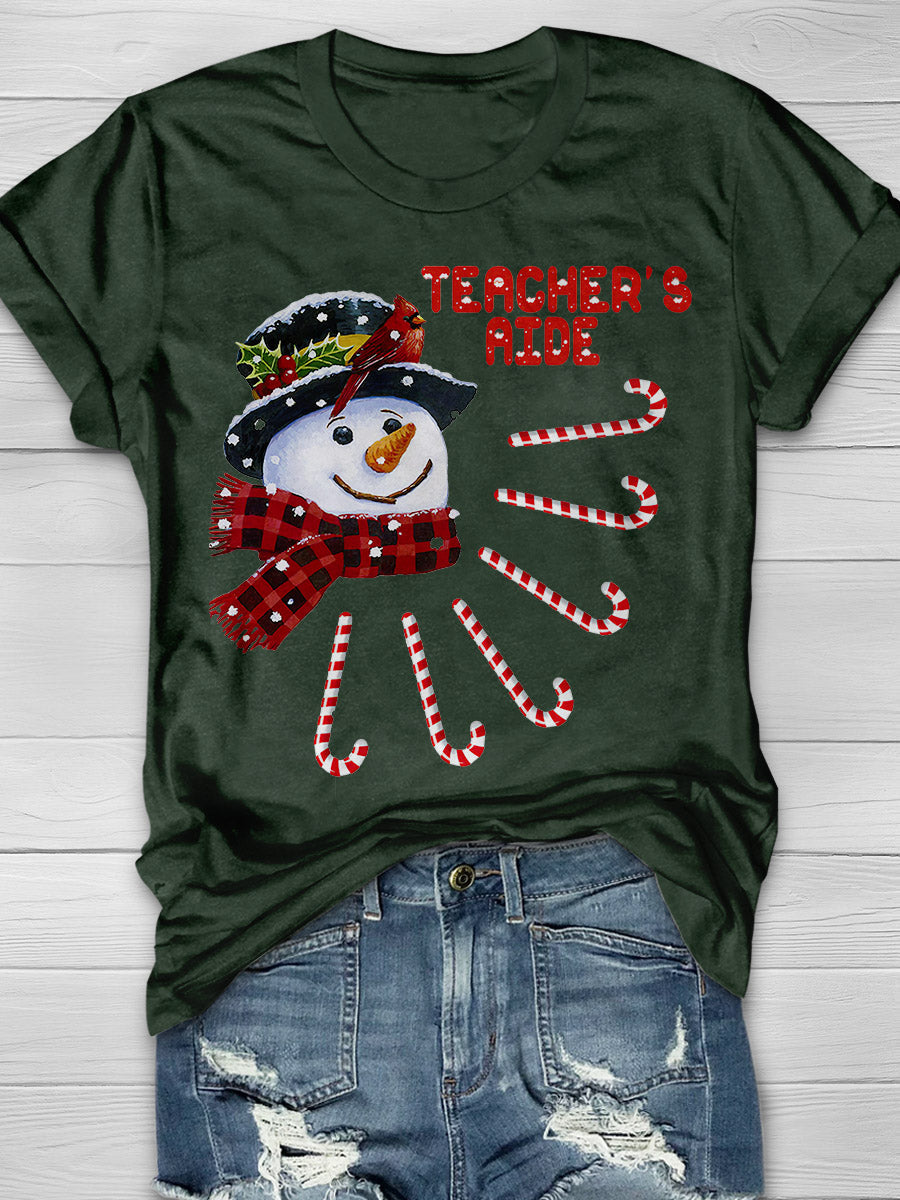 Teacher's Aide Print Graphic T-shirts