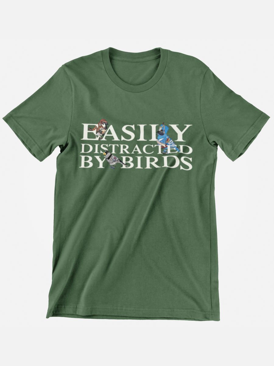 Bird Watching Easily Distracted By Birds Graphic T-shirt