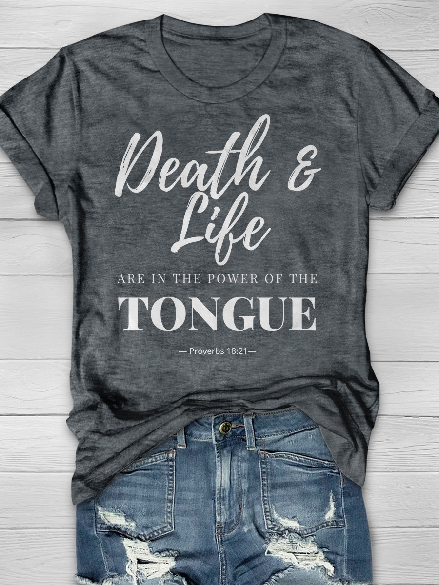 Death Life Print Graphic T-shirts
