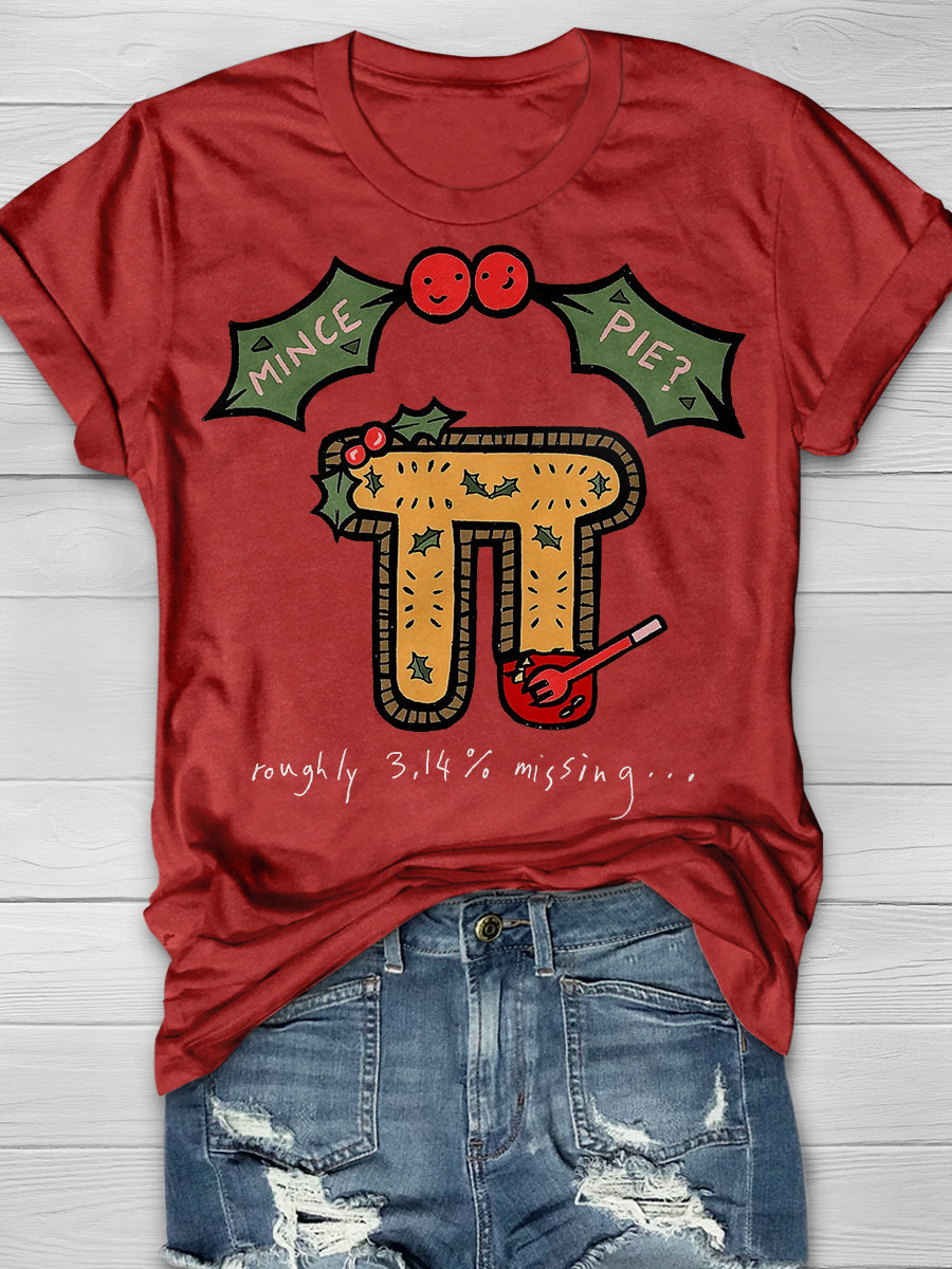 Christmas Mince π Print Graphic T-shirts