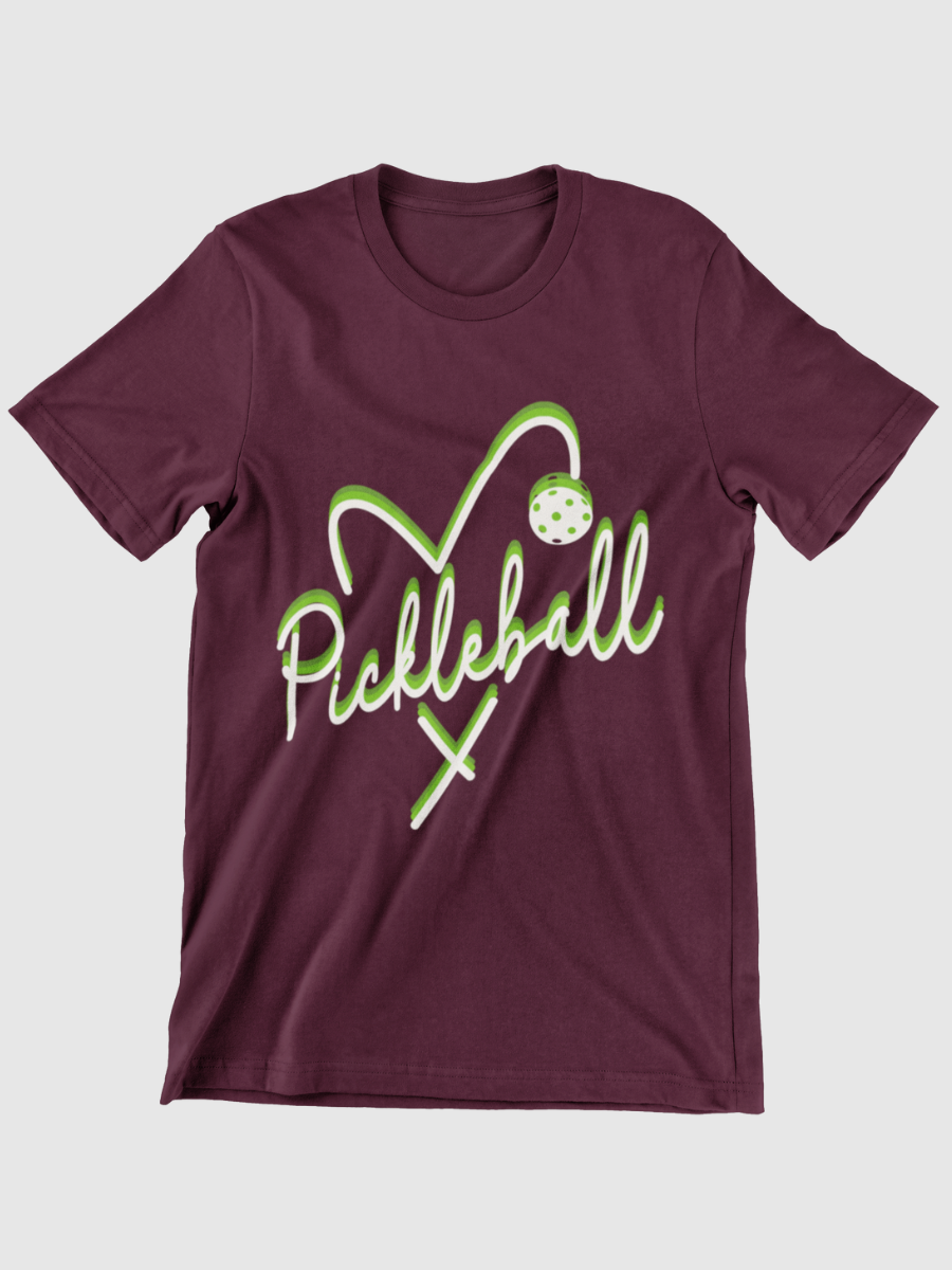Pickleball Heart Graphic T-shirt