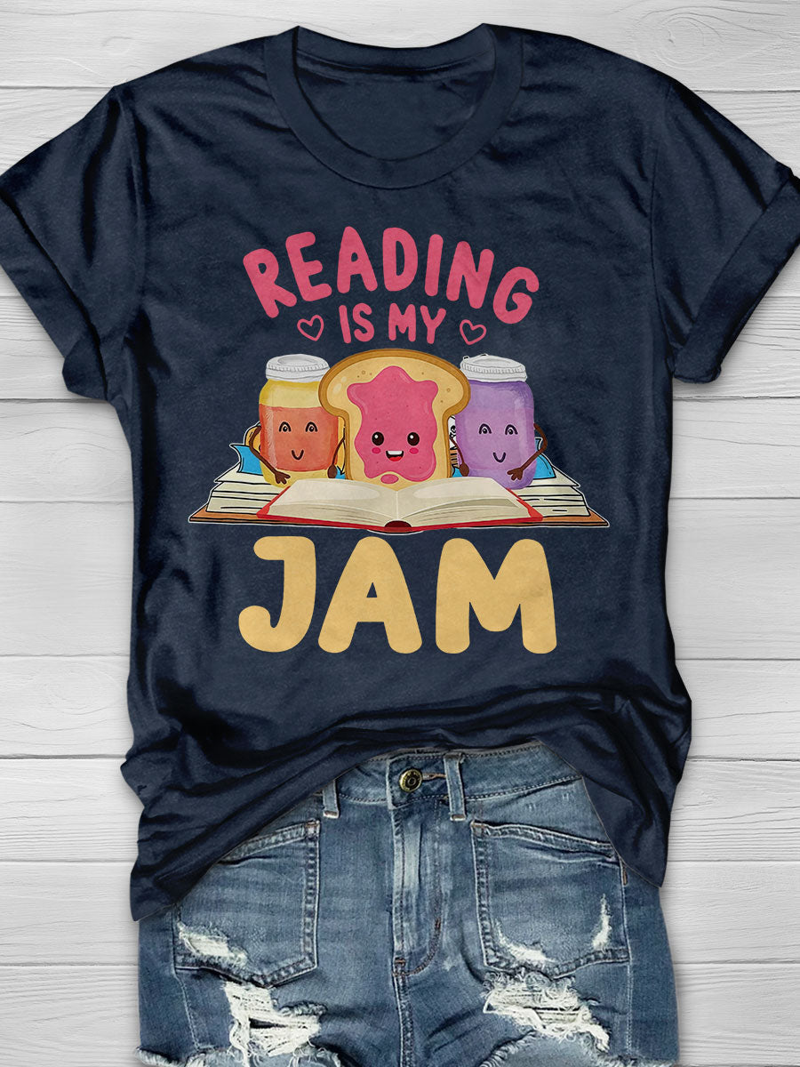 Reading Is My Jam Print Graphic T-shirts