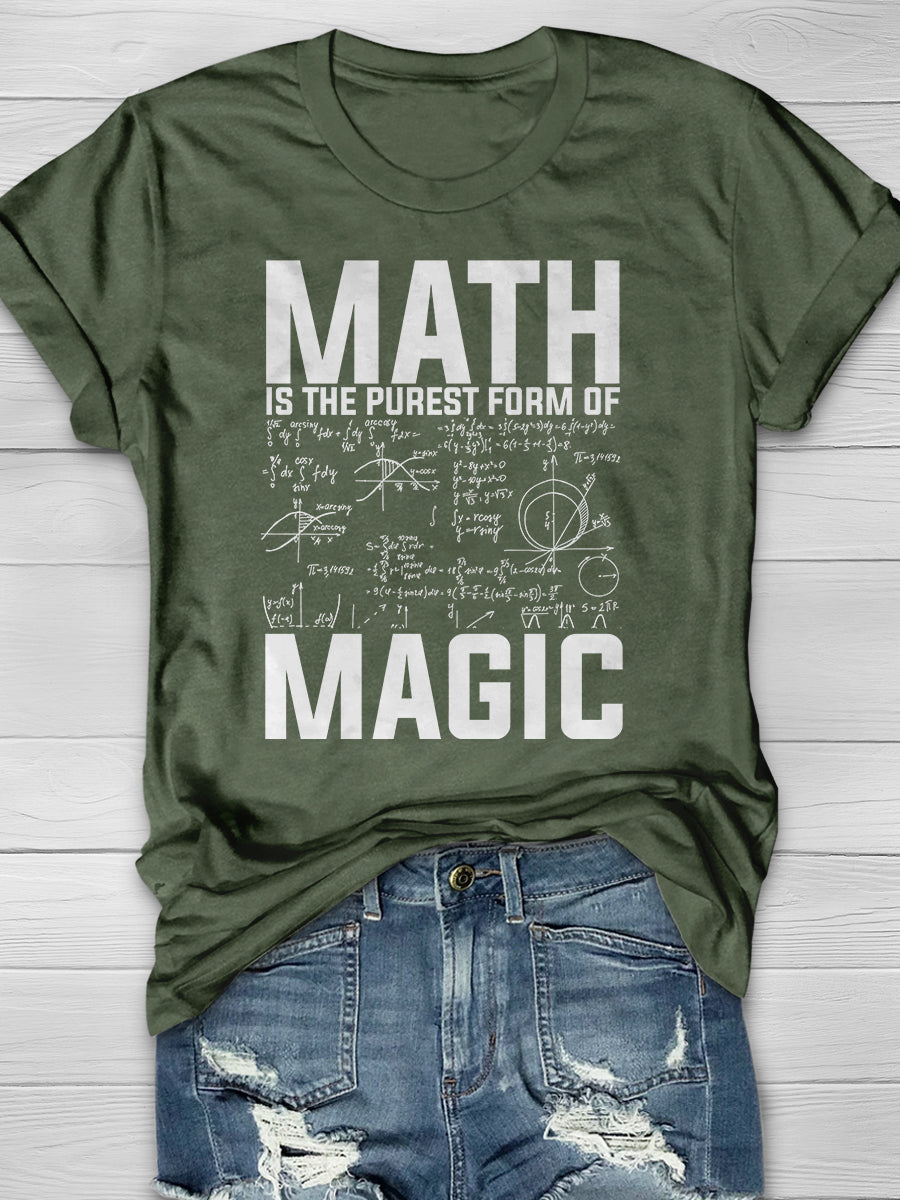 Math Magic Print Graphic T-shirts