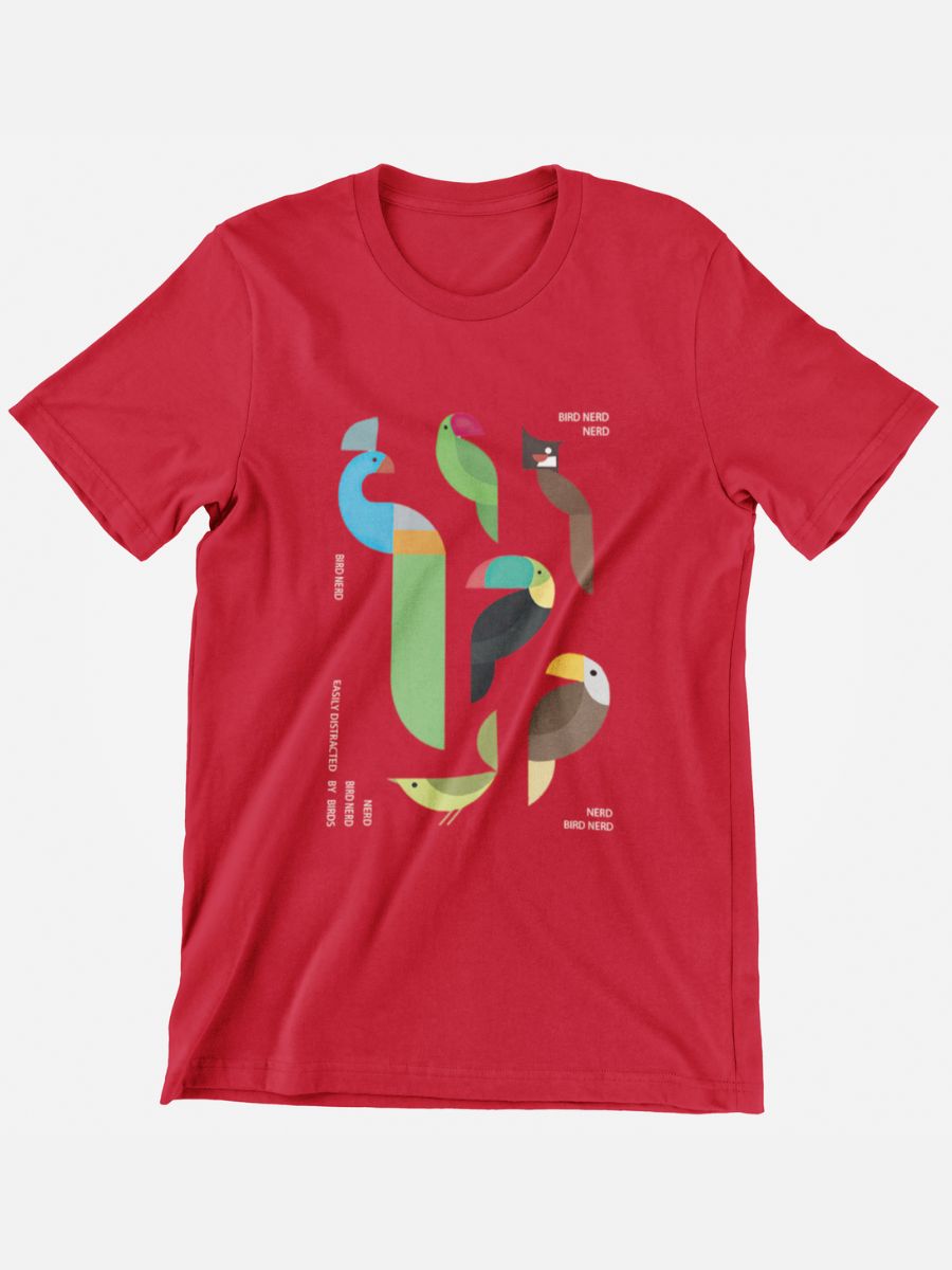 Bird Watching Abstract Birds Graphic T-shirt