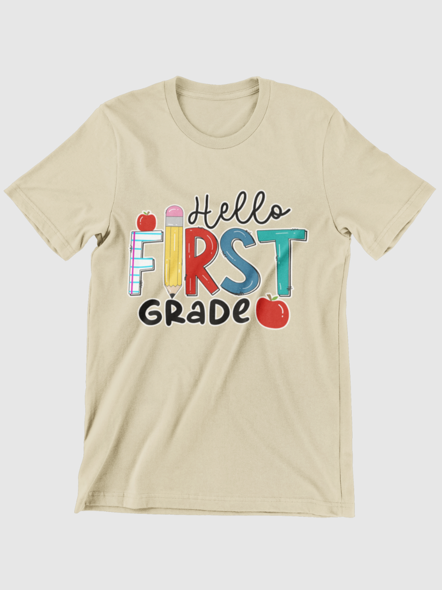 Hello First Grade Graphic T-shirt