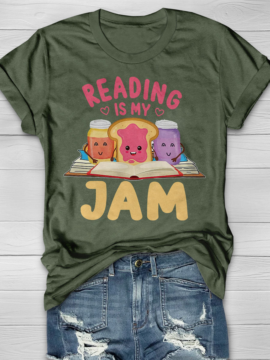 Reading Is My Jam Print Graphic T-shirts