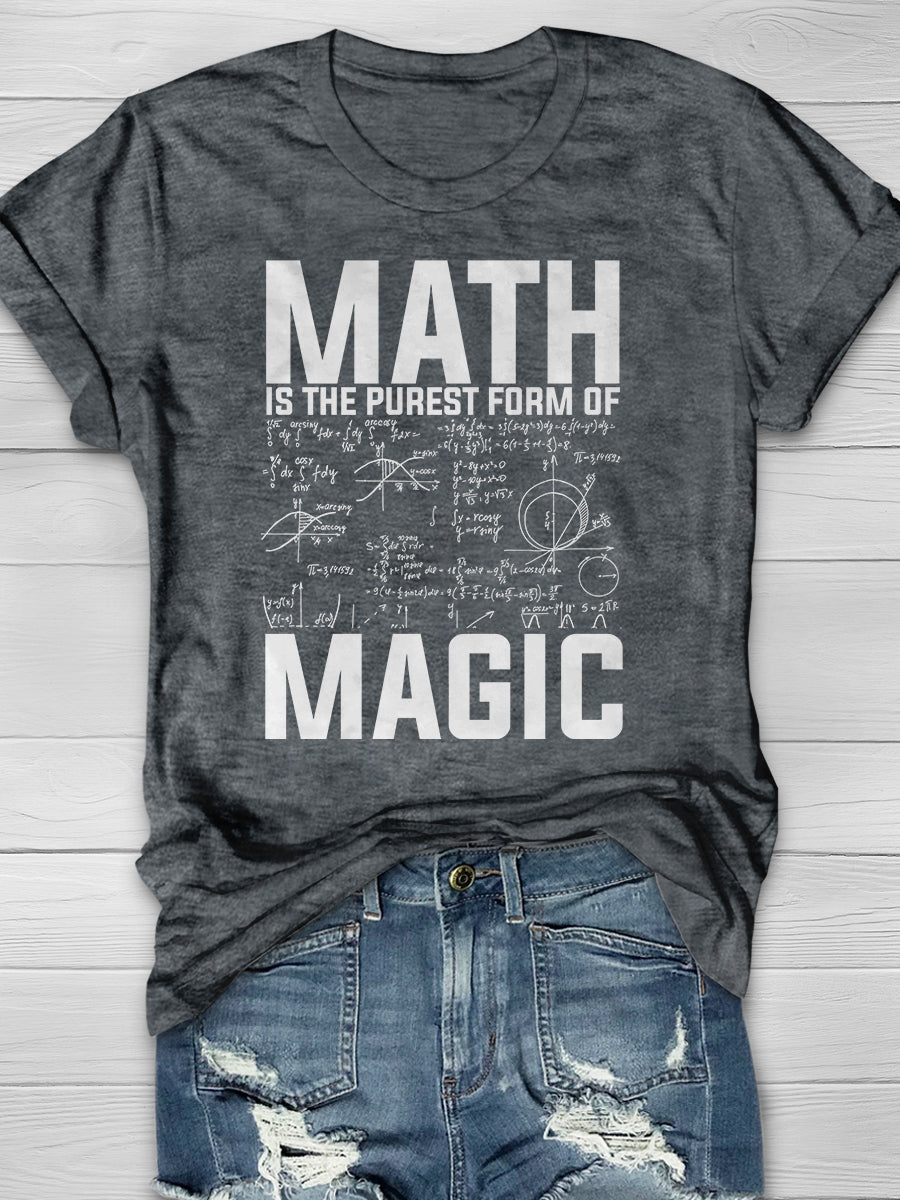 Math Magic Print Graphic T-shirts