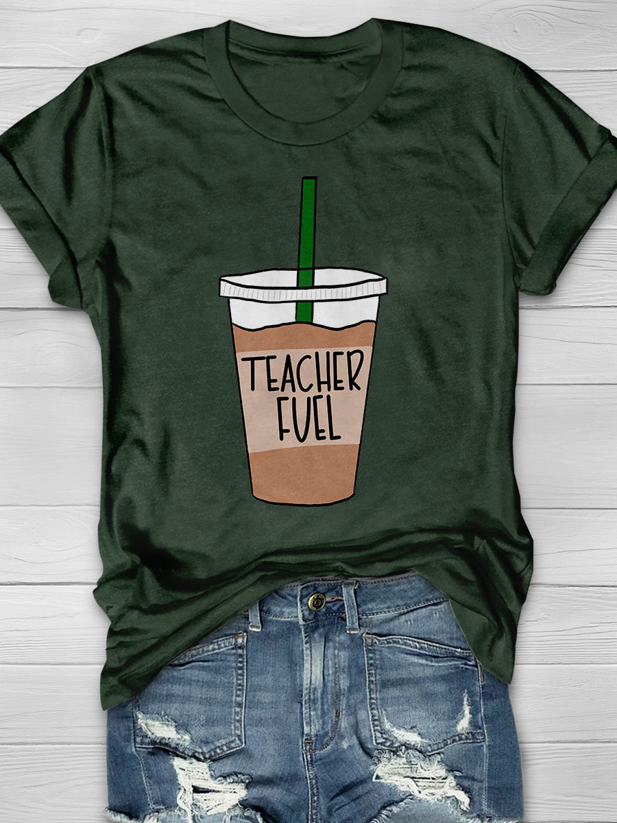 Teacher Fuel (Coffee) Print Graphic T-shirts