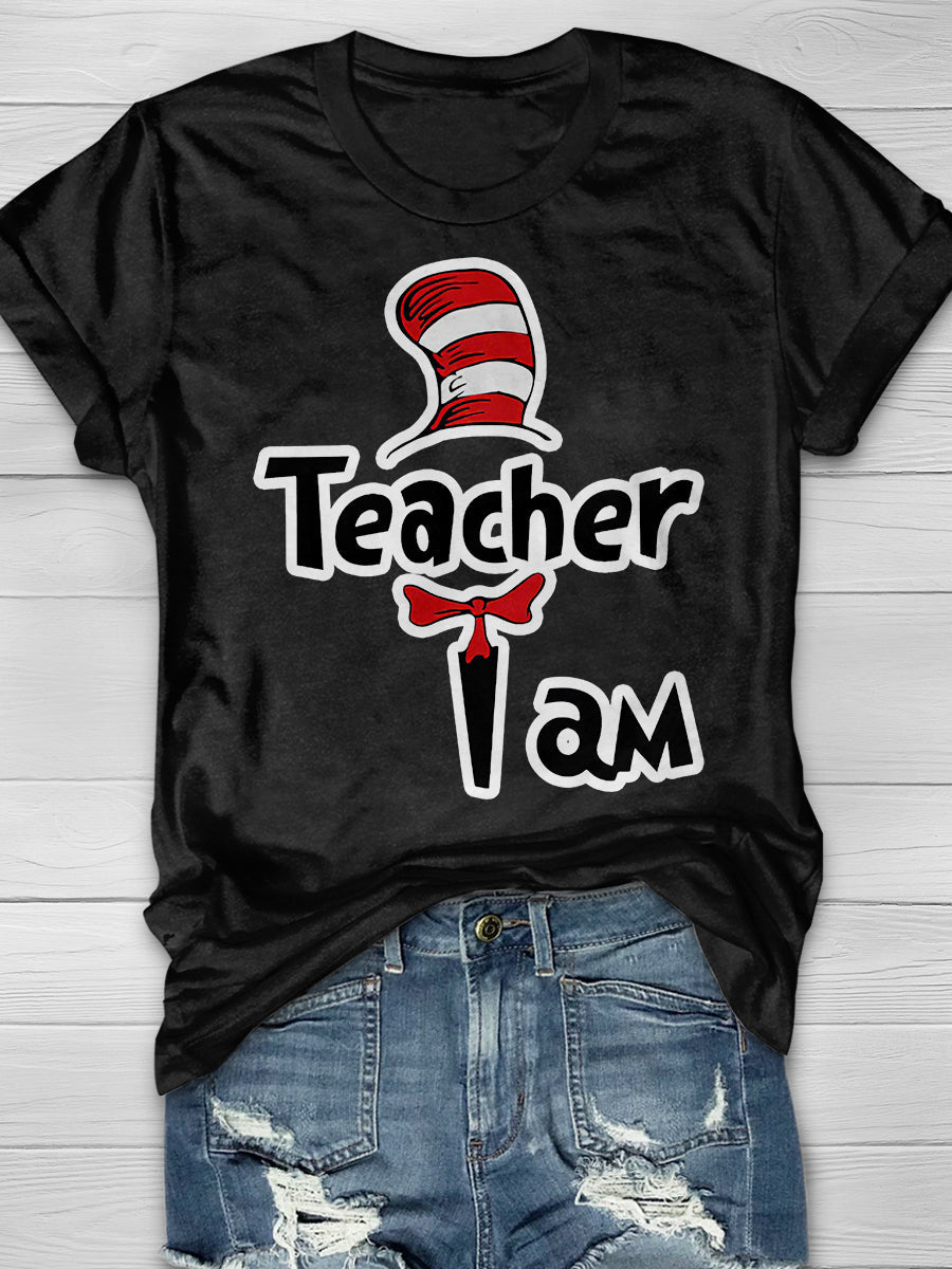 I Am Teacher Print Graphic T-shirts