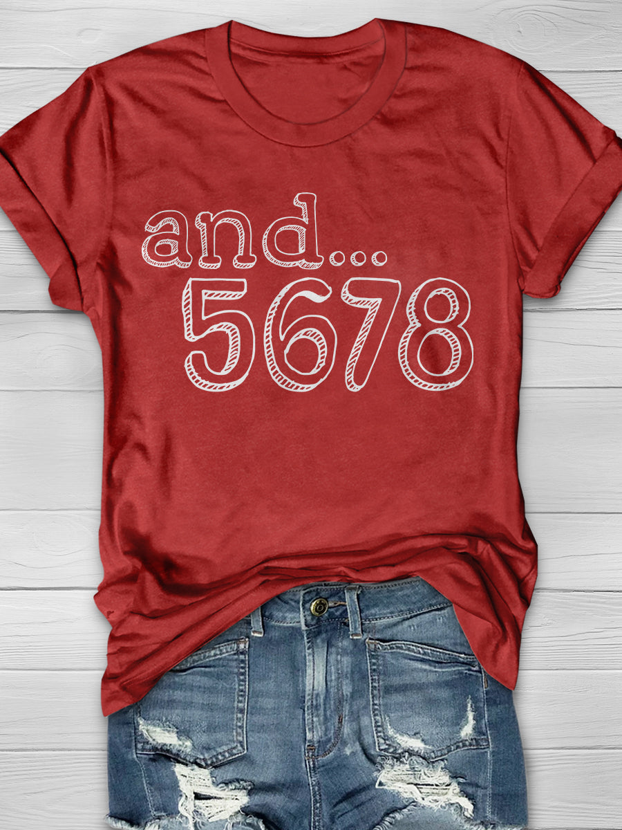 And... 5678 Print Graphic T-shirts