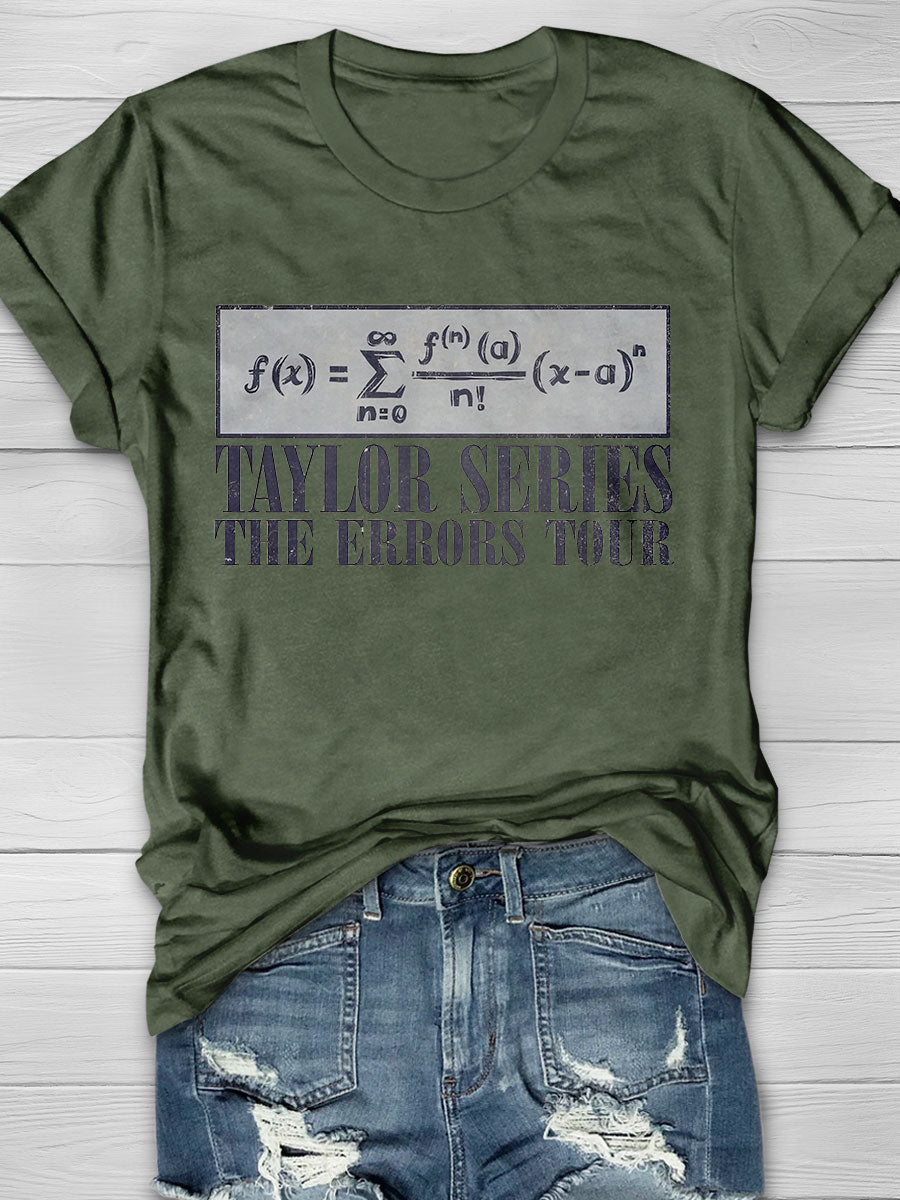 Taylor Series The Errors Tour Print Short Sleeve T-shirt